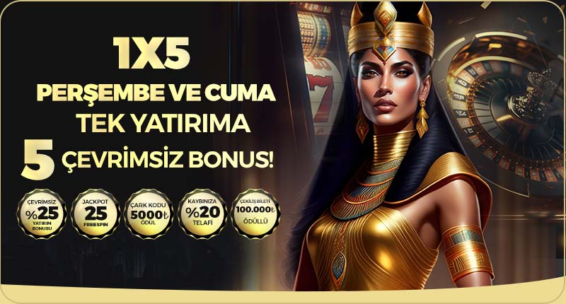 PERŞEMBE VE CUMA GÜNÜNE ÖZEL TEK YATIRIMA 4 ÇEVRİMSİZ BONUS!